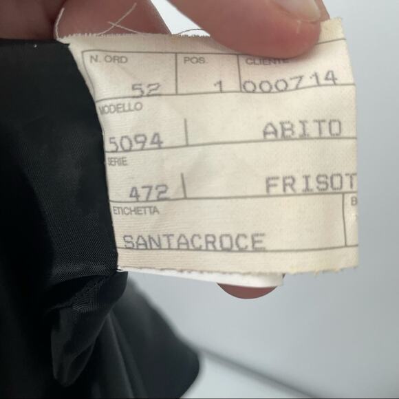 SantaCroce made in Italy black sheath dress cocktail party size 42 size 10 - Picture 6 of 9